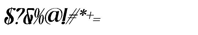 Valeris Oblique Font OTHER CHARS