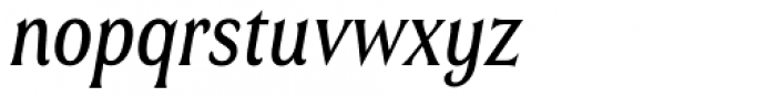 Valeson Condensed Regular Italic Font LOWERCASE