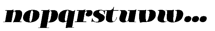 Valkiria Black Italic Font LOWERCASE