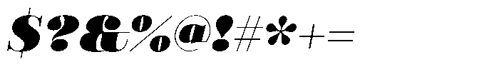 Valkiria Extra Black Italic Font OTHER CHARS