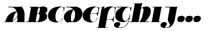 Valkiria Extra Black Italic Font UPPERCASE