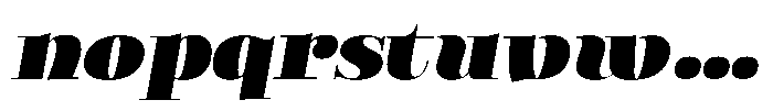 Valkiria Extra Black Italic Font LOWERCASE