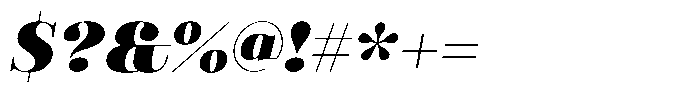 Valkiria Extra Bold Italic Font OTHER CHARS