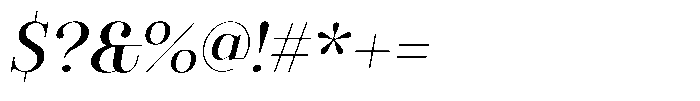 Valkiria Italic Font OTHER CHARS