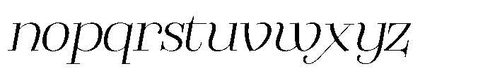 Valkiria Light Italic Font LOWERCASE