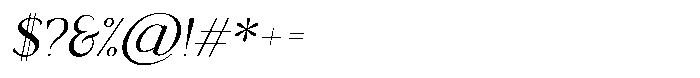 Valore Pro Italic Font OTHER CHARS