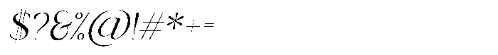 Valore Pro Light Italic Font OTHER CHARS