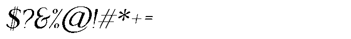 Valore Pro Medium Italic Font OTHER CHARS