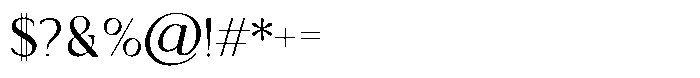 Valore Regular Font OTHER CHARS