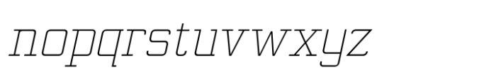 Valsity Thin Condensed Italic Font LOWERCASE