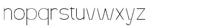 Valtora Thin Font LOWERCASE