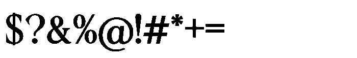 Valtoria Bold Font OTHER CHARS