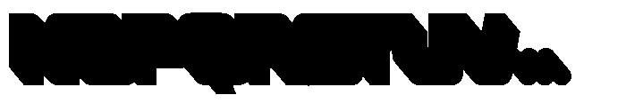 Valtron Extrude Font UPPERCASE