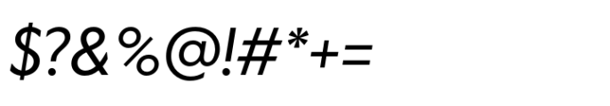 Value Sans Pro Italic Font OTHER CHARS