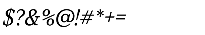 Value Serif Pro Italic Font OTHER CHARS