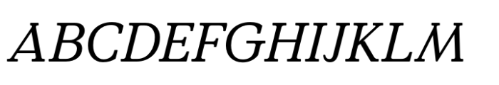 Value Serif Pro Italic Font UPPERCASE
