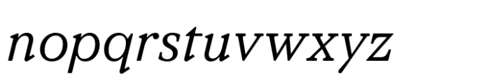 Value Serif Pro Italic Font LOWERCASE