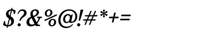 Value Serif Pro Medium Italic Font OTHER CHARS