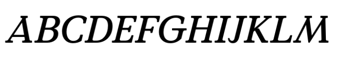 Value Serif Pro Medium Italic Font UPPERCASE