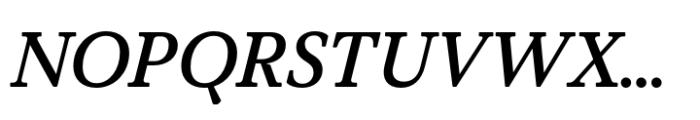 Value Serif Pro Medium Italic Font UPPERCASE