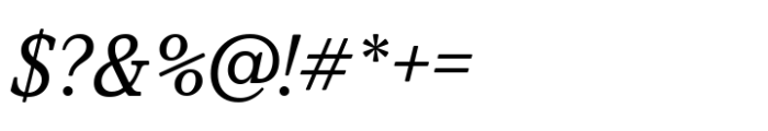 Value Serif Pro Variable Italic Font OTHER CHARS