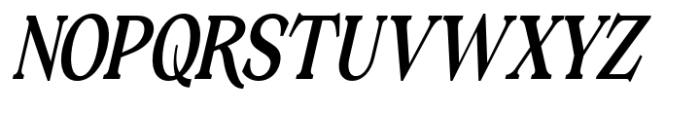 Valverde Condensed Medium Italic Font UPPERCASE