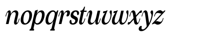 Valverde Condensed Medium Italic Font LOWERCASE