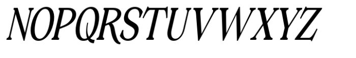 Valverde Condensed Regular Italic Font UPPERCASE