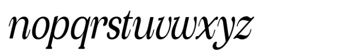 Valverde Condensed Regular Italic Font LOWERCASE