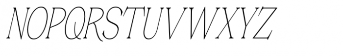 Valverde Condensed Thin Italic Font UPPERCASE