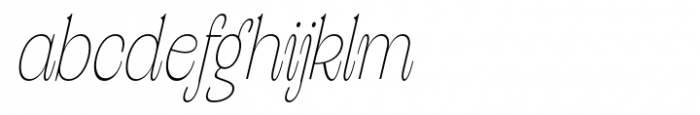 Valverde Condensed Thin Italic Font LOWERCASE