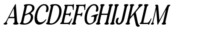 Valverde Rounded Condensed Regular Italic Font UPPERCASE