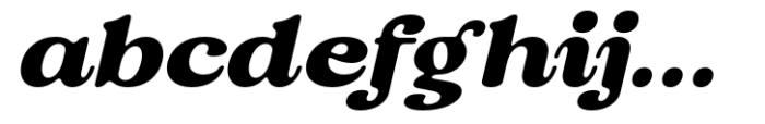 Valverde Rounded Extrabold Italic Font LOWERCASE