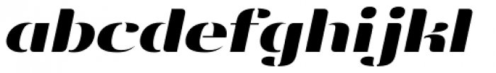 Vanage Bold Italic Font LOWERCASE