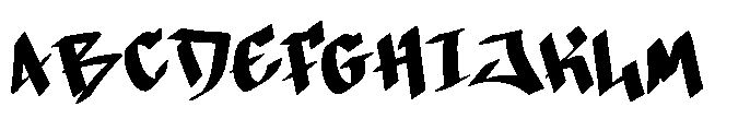Vandal Broken Font UPPERCASE