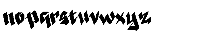 Vandal Broken Font LOWERCASE