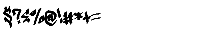 Vandal Rush Regular Font OTHER CHARS