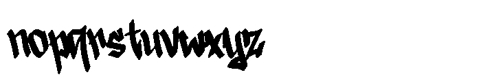 Vandal Rush Regular Font LOWERCASE