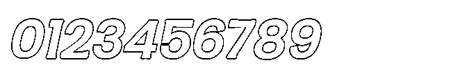 Vandelle Outline Bold Italic Font OTHER CHARS