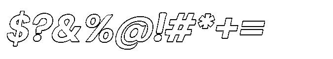 Vandelle Outline Bold Italic Font OTHER CHARS