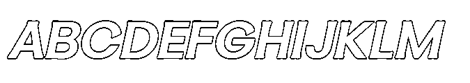 Vandelle Outline Bold Italic Font UPPERCASE