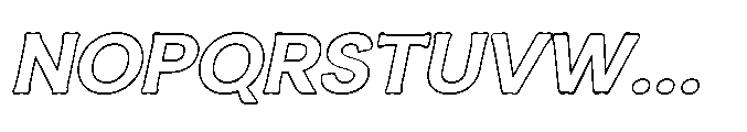 Vandelle Outline Bold Italic Font UPPERCASE