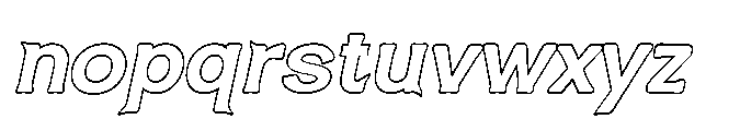 Vandelle Outline Bold Italic Font LOWERCASE