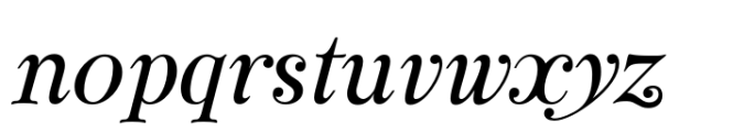 Vandelvira Italic Font LOWERCASE