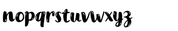 Vanilla Bubble Font LOWERCASE