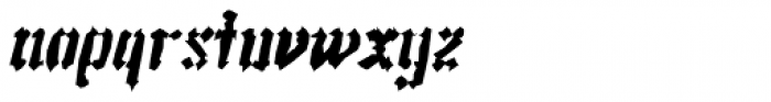 Vantagram Blotchy Italic Font LOWERCASE
