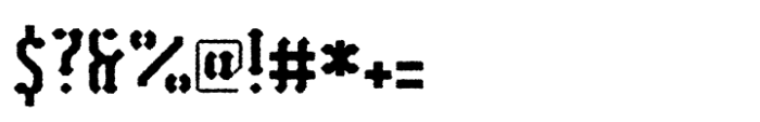 Vantagram Rough Font OTHER CHARS