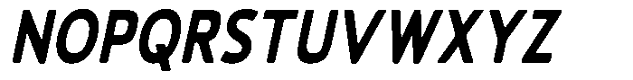 Vantori Smooth Black Slant Condensed Font UPPERCASE