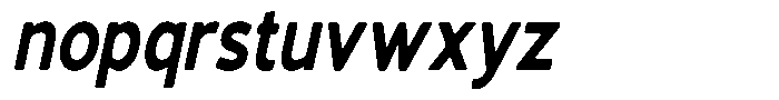 Vantori Smooth Black Slant Condensed Font LOWERCASE