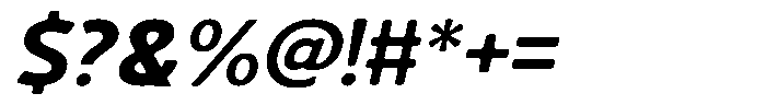 Vantori Smooth Black Slant Expanded Font OTHER CHARS